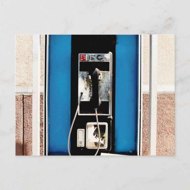 Gammal Betaltelefon Vykort (Framsida)