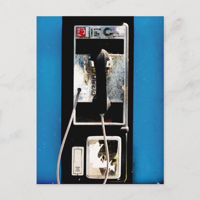Gammal betaltelefon vykort (Framsida)