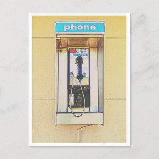 Gammal betaltelefon vykort