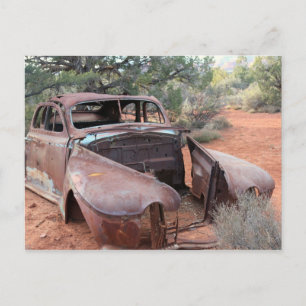 gammal betrodd bil vykort