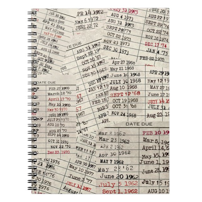 Gammal Bibliotek-kortsamling Anteckningsbok (Framsidan)