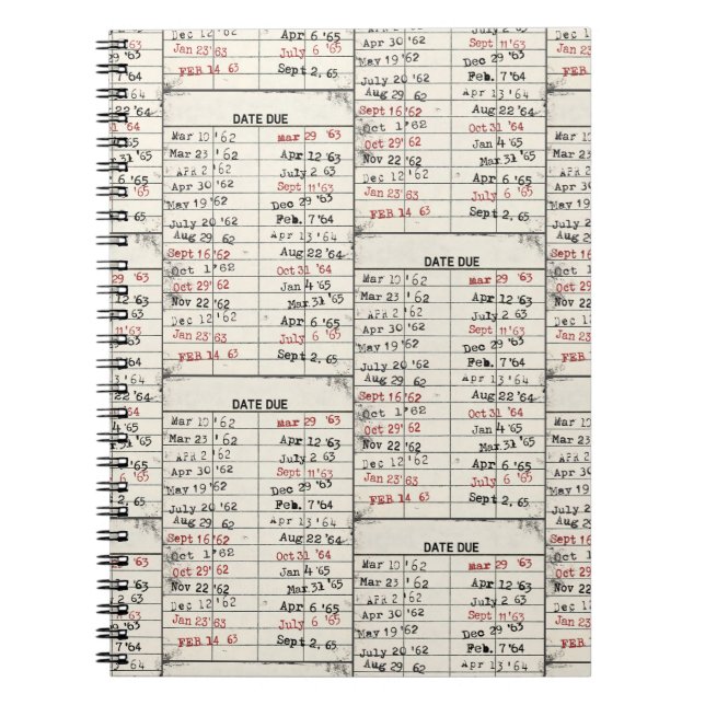 Gammal Bibliotek-kortsamling Anteckningsbok (Framsidan)