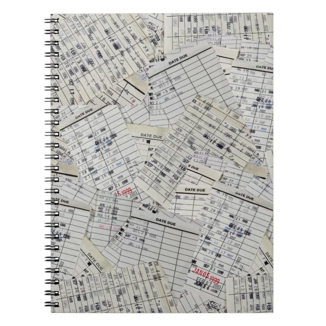 Gammal Bibliotek-kortsamling Anteckningsbok (Framsidan)