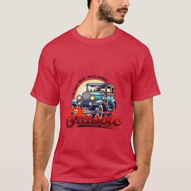 " Gammal bil Älskare" T Shirt (Framsida)