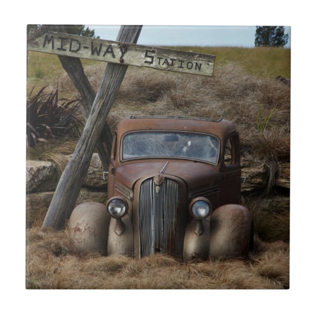 Gammal bil kakelplatta (Framsidan)