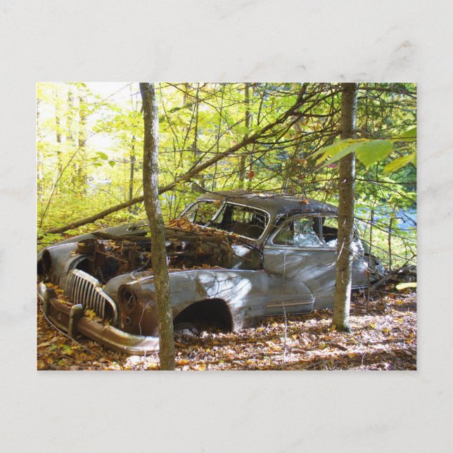 GAMMAL BIL VYKORT (Framsida)