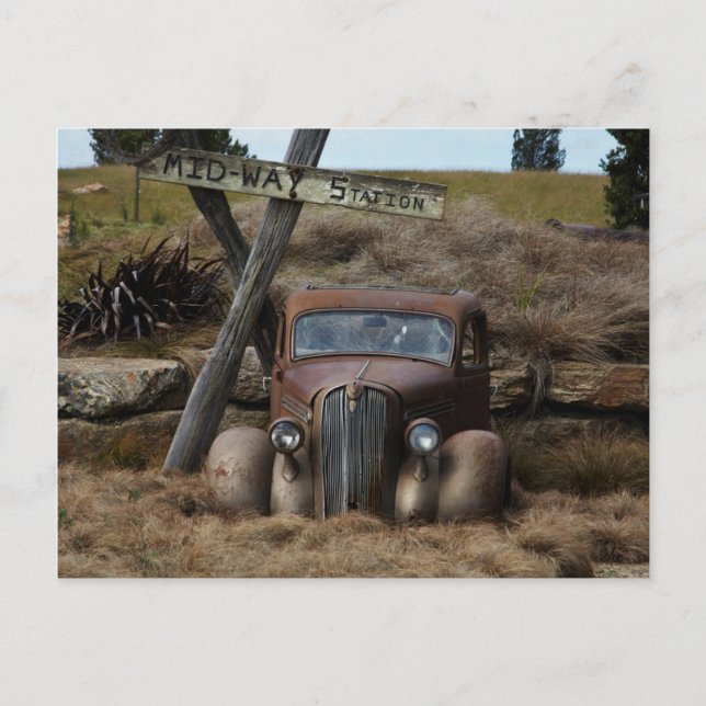 Gammal bil vykort (Framsida)