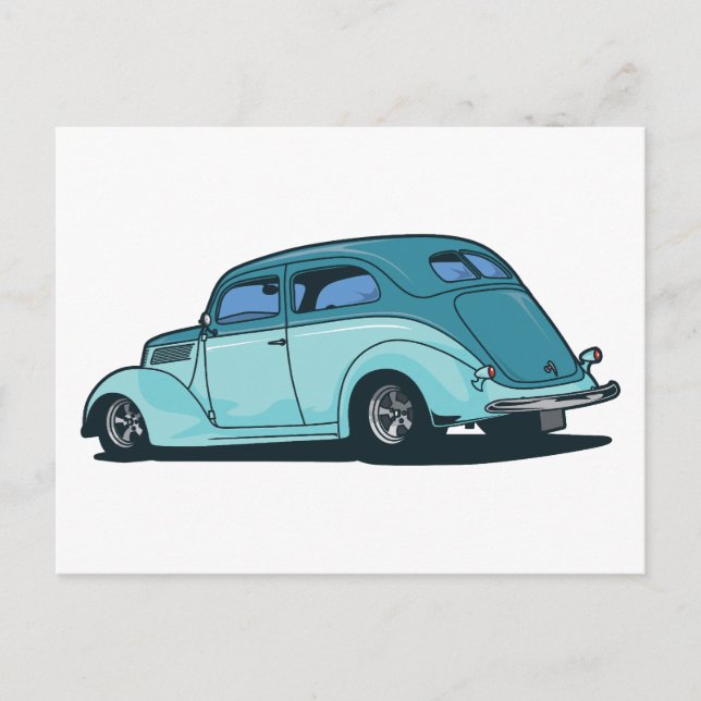 Gammal bil vykort (Framsida)