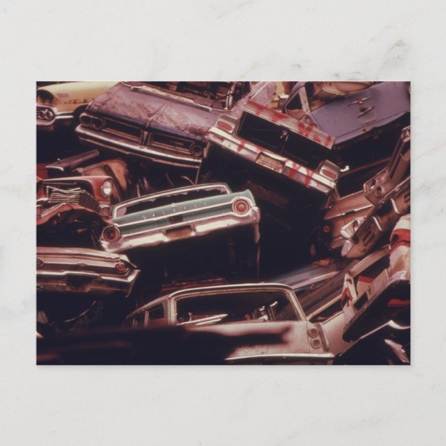 Gammal bilskrothubb - Vintage Vykort (Framsida)