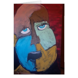 Gammal blå Öga Hälsningskort