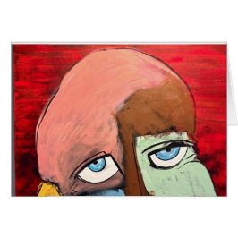 Gammal blå Öga Hälsningskort