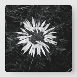 Gammal blomma fyrkantig klocka