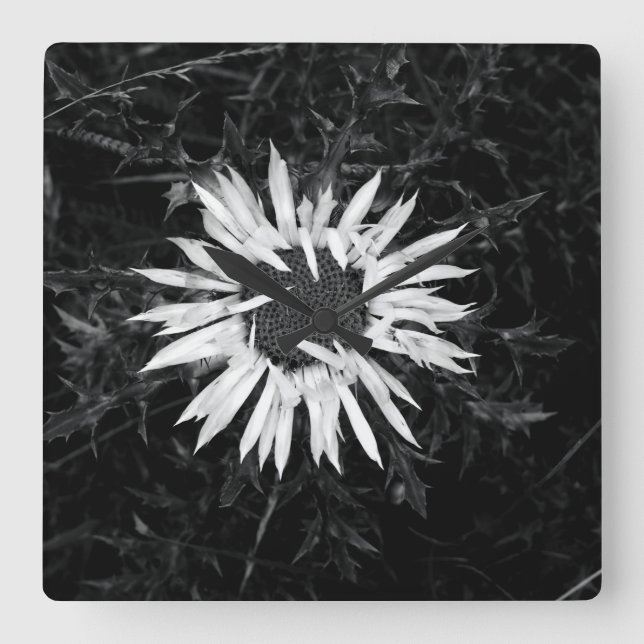 Gammal blomma fyrkantig klocka (Framsida)