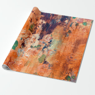 Gammal blommigt tapet grunge-backround med vignett presentpapper