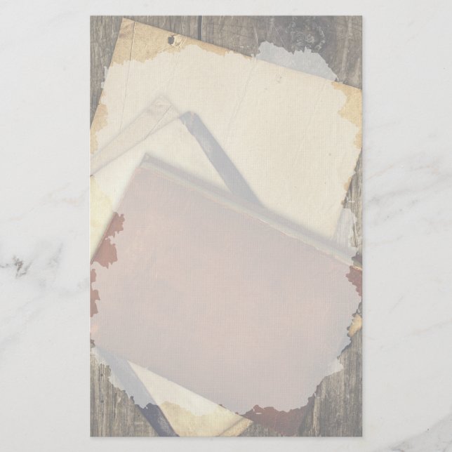 Gammal Bok omfattar stationeri Brevpapper (Framsida)