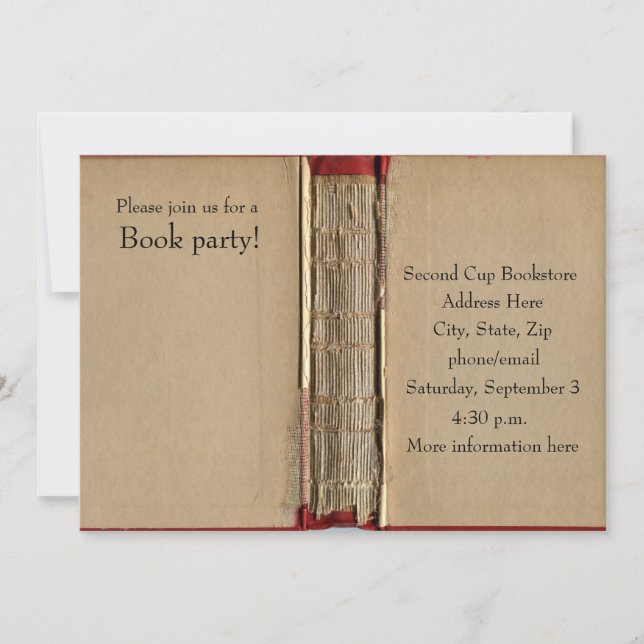 Gammal bokinbjudan inbjudningar (Framsida)