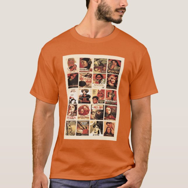 Gammal Bollywood-affisch T Shirt (Framsida)