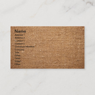 Gammal bomullskanfasstruktur för bakgrund visitkort