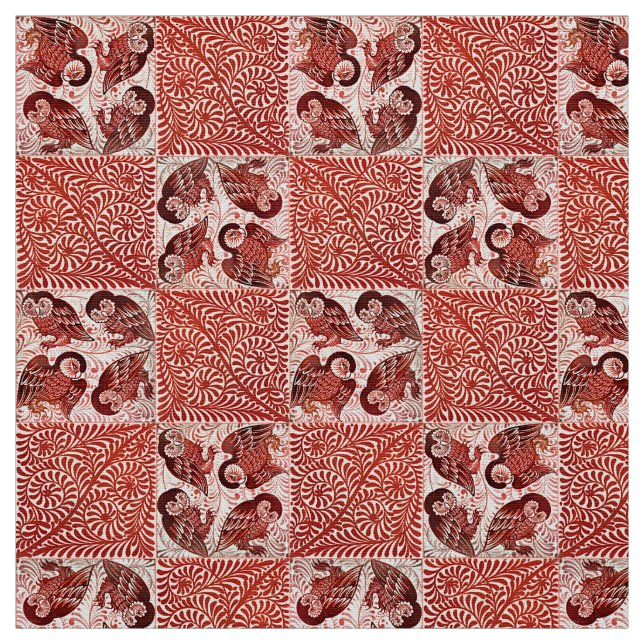 Gammal botanisk Victoriandesign för textilar Tyg (Provkarta)