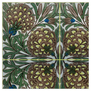 Gammal botanisk Victoriandesign för textilar Tyg