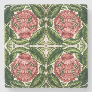 Gammal botanisk Victoriasdesign Underlägg Sten