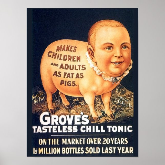 Gammal botemedel, medel: Groves Smaklös Chill Toni Poster (Framsidan)