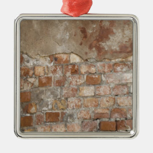 Gammal brickmur julgransprydnad metall