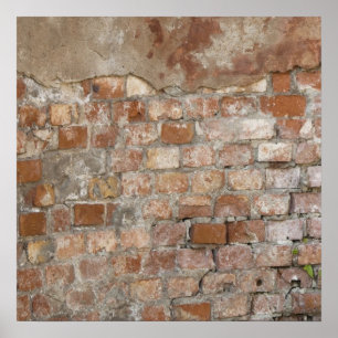 Gammal brickmur poster