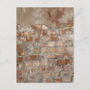 Gammal brickmur vykort