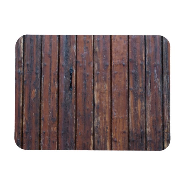 Gammal brun trädocka med svart Järn har stöd Magnet (Horisontell)