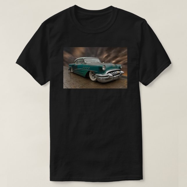 Gammal buick dör aldrig av hälsningskort.png t shirt (Design framsida)