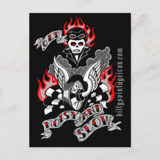 Gammal, bullrigt & långsamt (färg) vykort