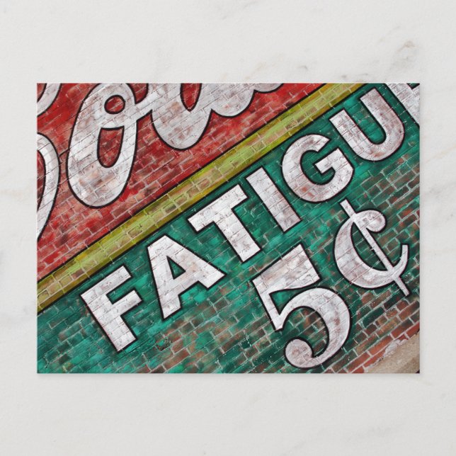 Gammal Byggnad Brick Wall Graffiti - vykort (Framsida)