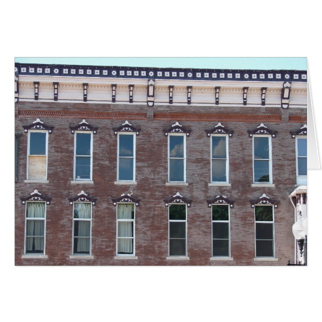 Gammal Byggnad Hälsningskort (Framsidan Horizontal)