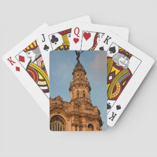Gammal byggnad Spire, Havanna, Kuba Spel Kort