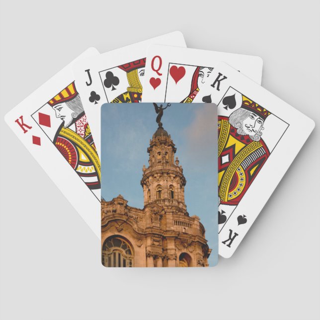 Gammal byggnad Spire, Havanna, Kuba Spel Kort (Baksidan)