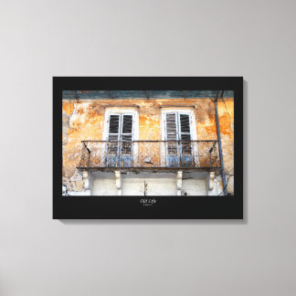 Gammal byggnads balkonger, Limassol, Cypern canvas