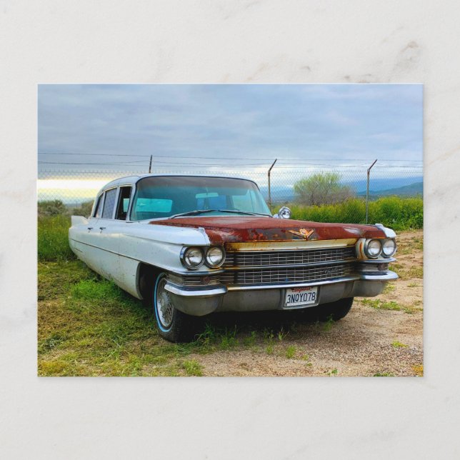 Gammal Cadillac  Vykort (Framsida)
