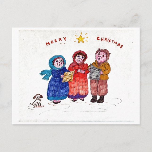 Gammal Caroling Vykort (Framsida)