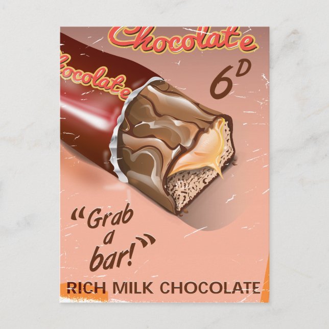Gammal chokladreklam. vykort (Framsida)