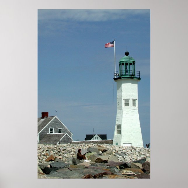 Gammal cituate Lighthouse Photo Poster (Framsidan)