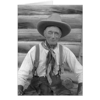 Gammal cowboy hälsningskort