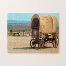 Gammal cowboyvagn Arizona. Pussel