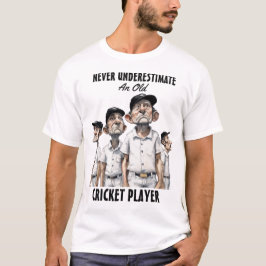 Gammal cricketspelare t shirt