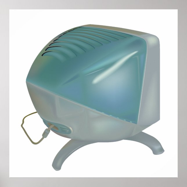 Gammal CRT-bildskärm Poster (Framsidan)