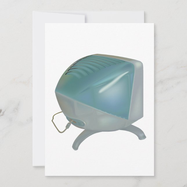 Gammal CRT-skärm Inbjudningar (Framsida)