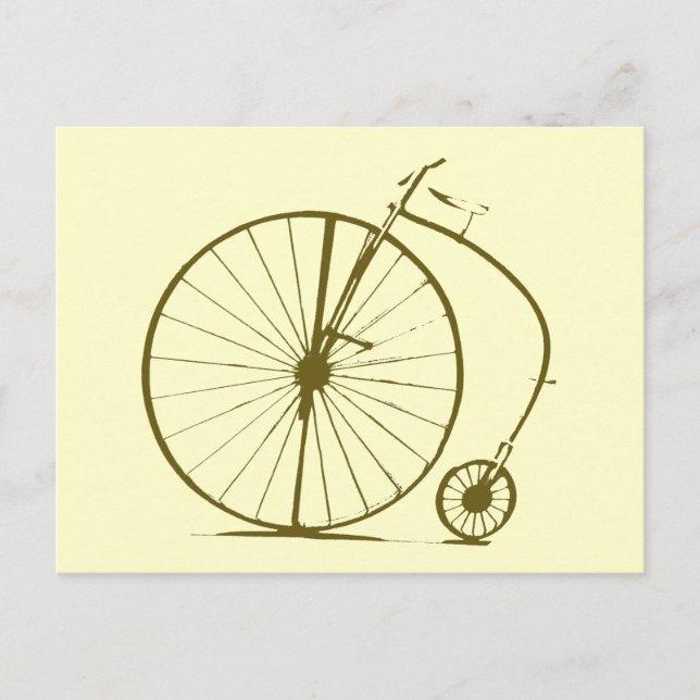 Gammal cykel/cykel vykort (Framsida)