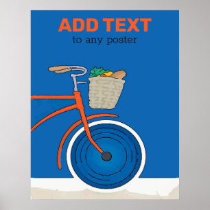 Gammal cykel, lägg till eller redigera text Poster