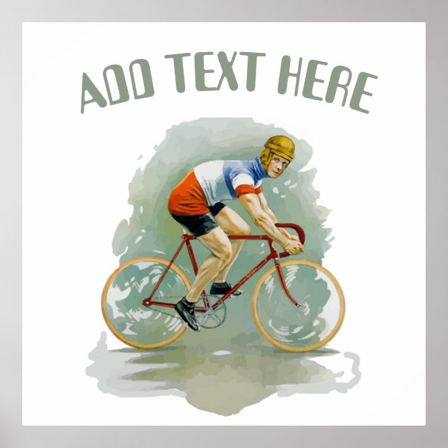 Gammal cykel, lägg till text Poster (Framsidan)
