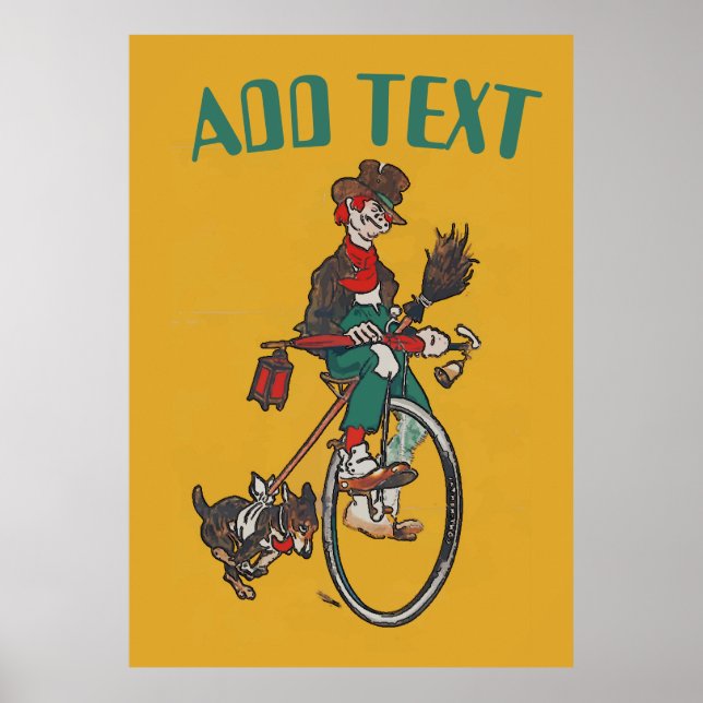 Gammal cykel, lägg till text Poster (Framsidan)
